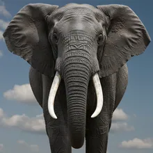 African Elephant, Close up