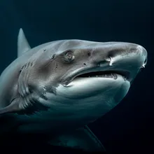 Basking Shark, Close up