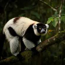 Black-and-white Ruffed Lemur, Male