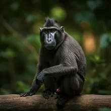 Black Crested Macaque, Young