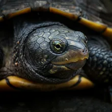 Black Softshell Turtle, Close up