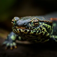 Black-spotted Newt, Close up