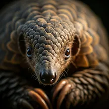 Chinese Pangolin, Close up