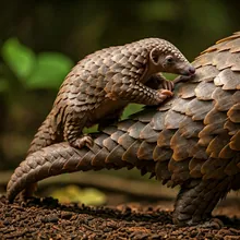 Chinese Pangolin, Young