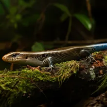 Christmas Island Blue-tailed Skink, Male