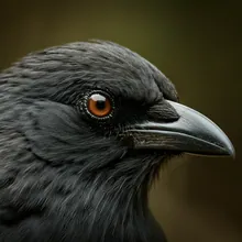 Ethiopian Bush-crow, Close up