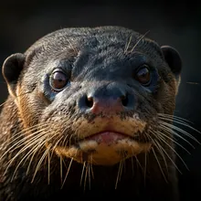 Giant Otter, Close up