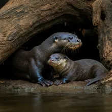 Giant Otter, Young