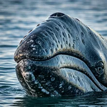 Gray Whale, Close up