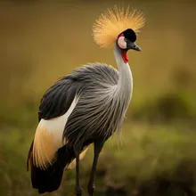 Grey Crowned Crane, Male