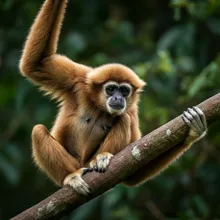 Hainan Gibbon, Young