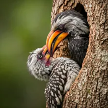 Helmeted Hornbill, Young