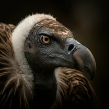 Hooded Vulture, Close up