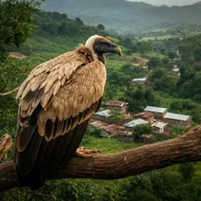 Hooded Vulture, Young
