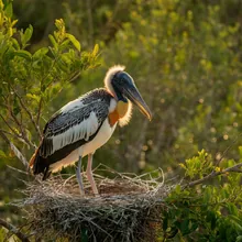 Lesser Adjutant, Young