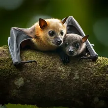 Mariana Fruit Bat, Young