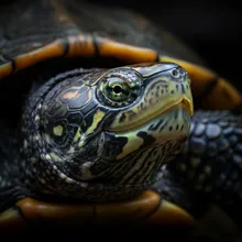 Mary River Turtle, Close up