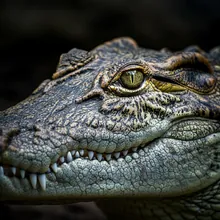 Orinoco Crocodile, Close up