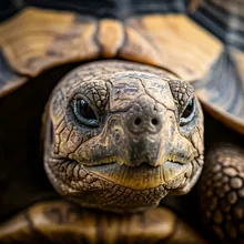 Ploughshare Tortoise, Close up