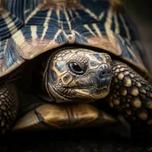 Radiated Tortoise, Close up
