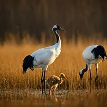 Red-crowned Crane, Young