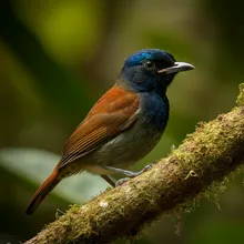 Seychelles Paradise Flycatcher, Young