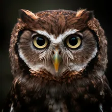 Siau Scops-owl, Close up