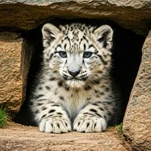 Snow Leopard, Young